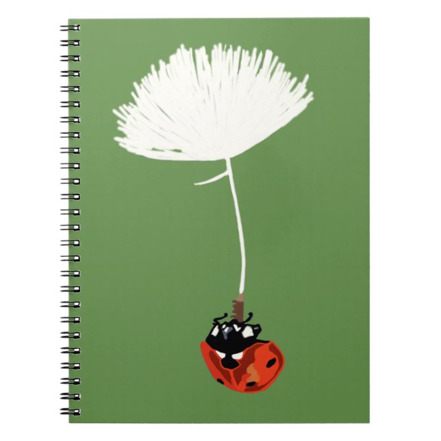 Ladybird, mignonne Carnet spiral rouge coccinelle (Devant)