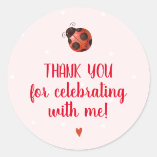 Ladybug Anniversaire Fête Favoriser Stickers