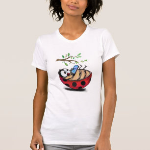 Ladybug avec téléphone T-shirt Ressort amusant