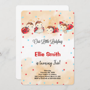 Ladybug Birthday Invitation