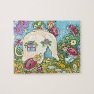 Ladybug Cottage Interlocking PUZZLE