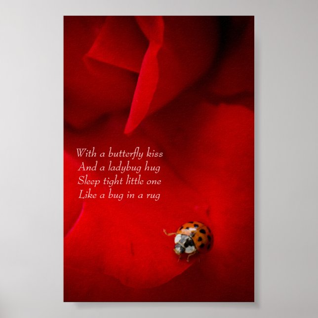 Ladybug dans la Rose rouge Ladybug Hug Poster de l (Devant)