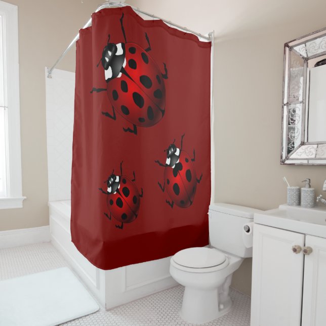 Ladybug Douche rideau Ladybug Ladybird Bath Decor (En situation)