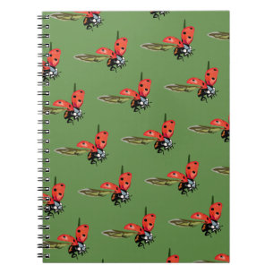 Ladybug, Lady bird fly Spiral Carnet