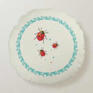 LadyBug Serie - Coussin rond