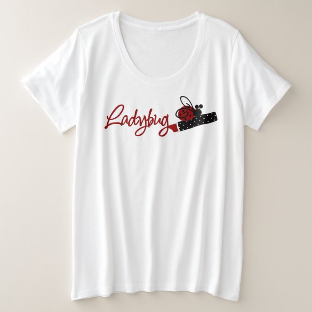 Ladybug - T-shirt de base plus taille féminine (Design devant)