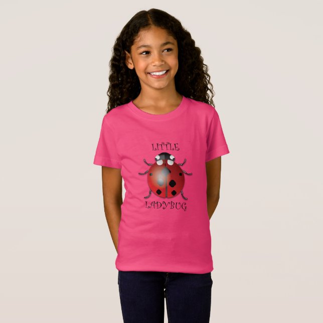 Ladybug - T-Shirt de jersey fin pour filles (Devant entier)