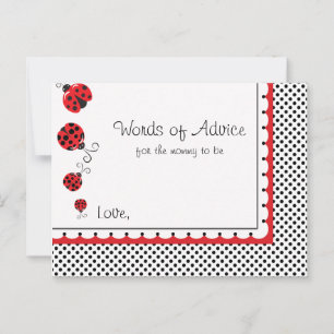 Ladybugs et carte de conseil pour maman Pois