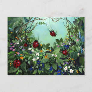 Ladybugs Sur La Carte Post Play