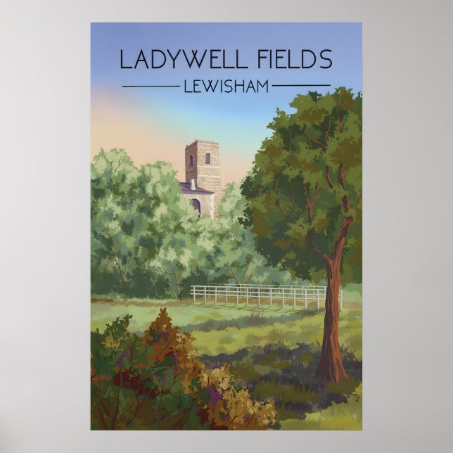Ladywell Fields Affiche de voyage à Londres (Devant)