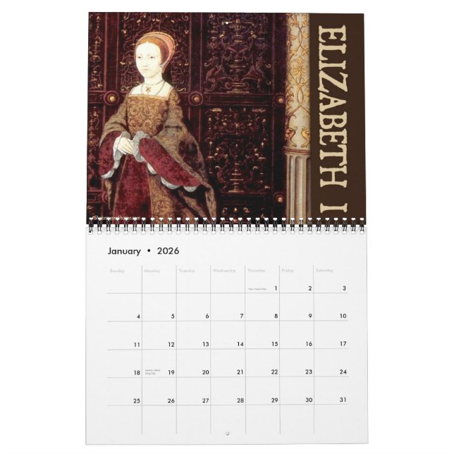 L'âge glorieux du calendrier mural d'Elizabeth I (Jan 2026)