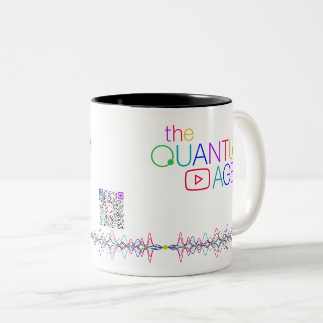 L'âge quantique 2 tons 11 oz. Café Mug (Devant droit)