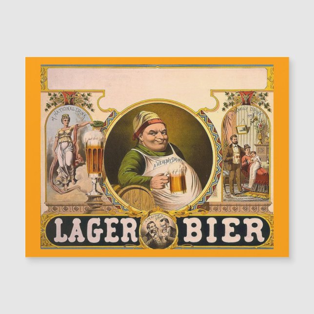 Lager Bier The Healthy Drink ! Annonce Vintage (Devant)