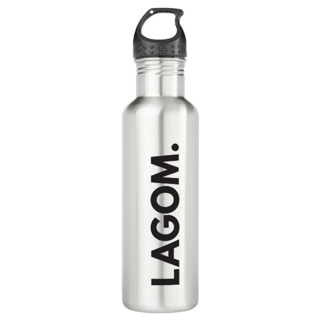 LAGOM. Bouteille d'eau en acier inoxydable (Devant)