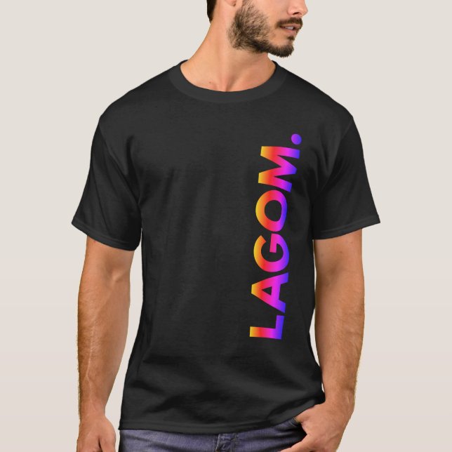 LAGOM. T-shirt coucher de soleil (Devant)