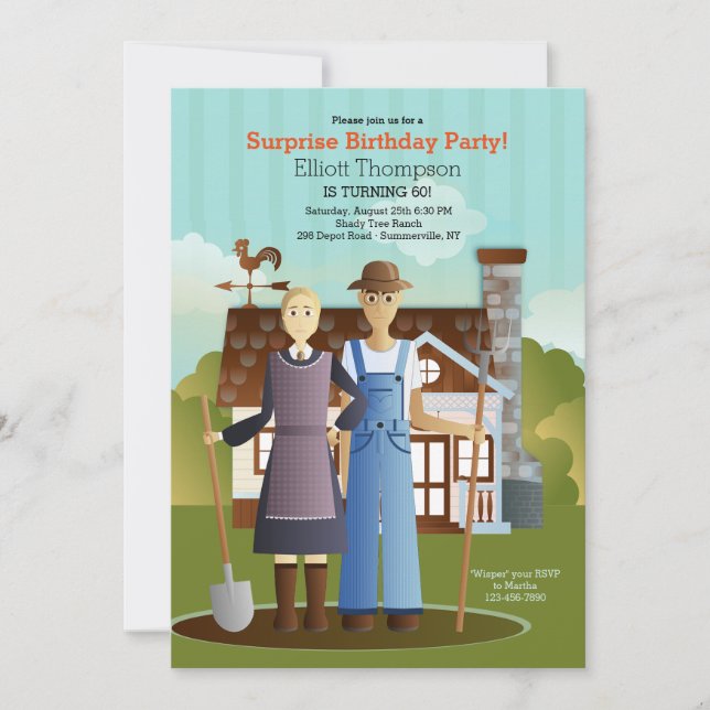 L'agriculteur et son invitation d'épouse (Devant)