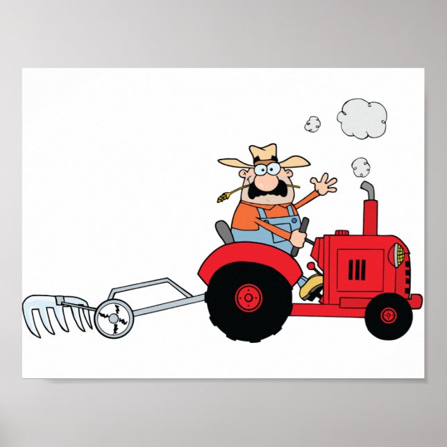 L'Agriculteur Sur Une Affiche De Tracteur (Devant)