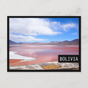 Laguna Colorada en Bolivie carte postale à cadre n