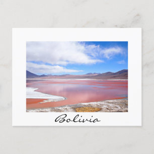 Laguna Colorada en Bolivie carte postale frontière