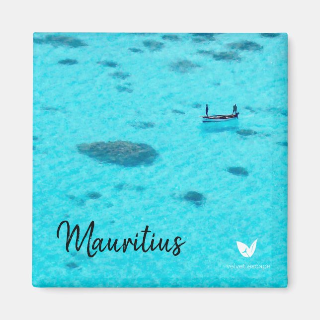 Lagune Maurice - aimant frigo par Velvet Escape (Devant)