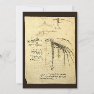 L'aile de Léonard de Vinci, esquisse de machine vo