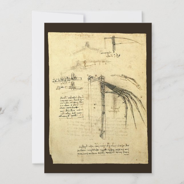L'aile de Léonard de Vinci, esquisse de machine vo (Devant)