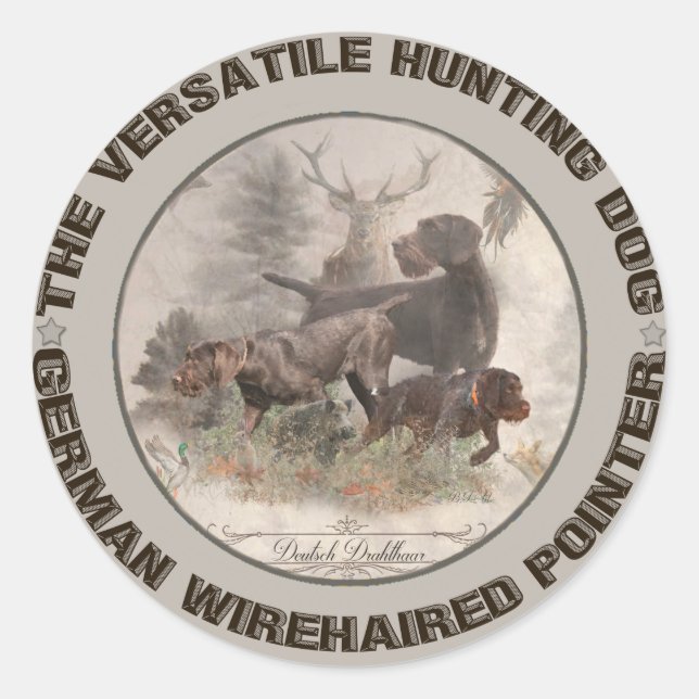 L'aimant de voiture Sticker pour chien de chasse p (Devant)