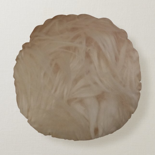 Laine d'agneau, Coussin rond (Devant)