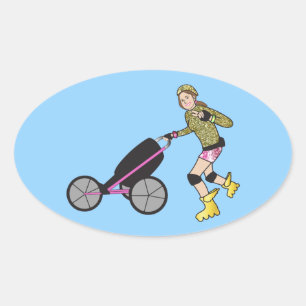Lainie Oval Stickers
