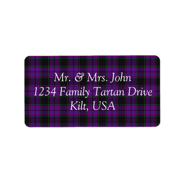 Laird Tartan Étiquette (Devant)