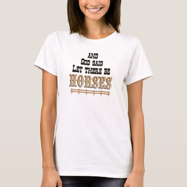 Laissé il y ait T-SHIRT de CHEVAUX (Devant)