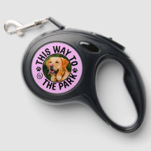 Laisse pour chien personnalisée 'Par ici pour le p