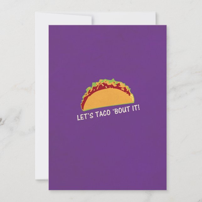 Laisse Taco s'en occuper Drôle Taco Slogan (Devant)