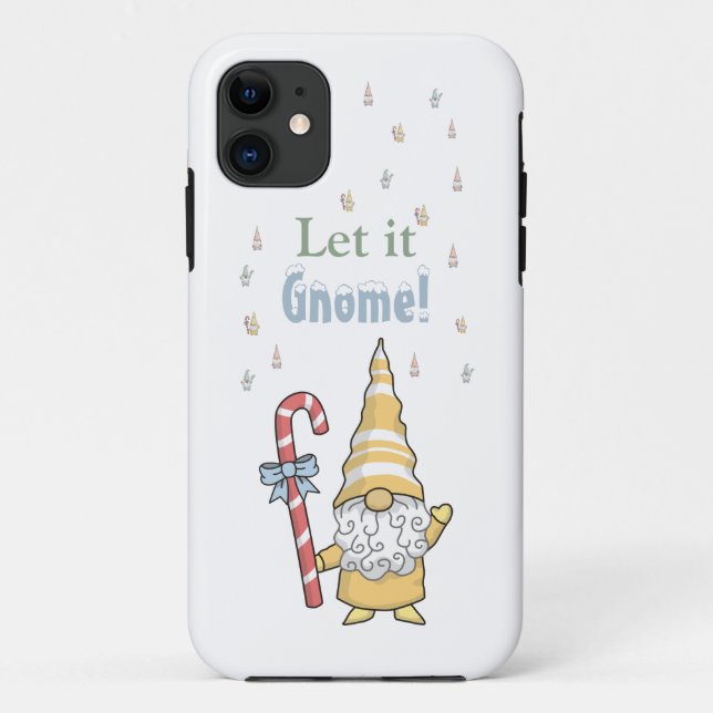 Laisser Gnome Neige mignonne Coque d'hiver moderne (Dos)