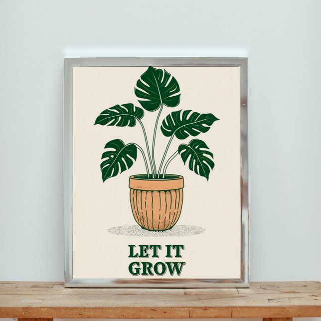 Laisser grandir - Poster minimaliste Plante Monste (Créateur téléchargé)