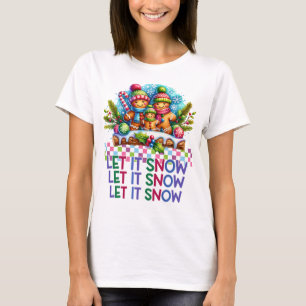 Laisser Il Pain D'Argent De Neige Famille T-shirt