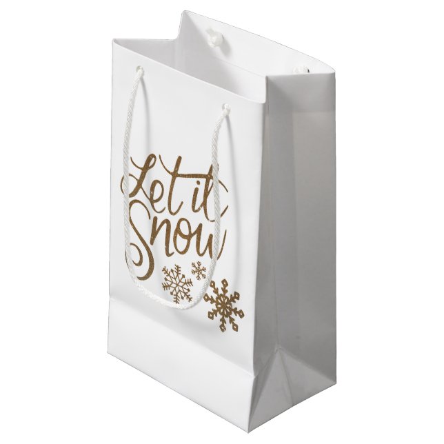 Laisser Il Sac Cadeau Neige (Devant Angle)