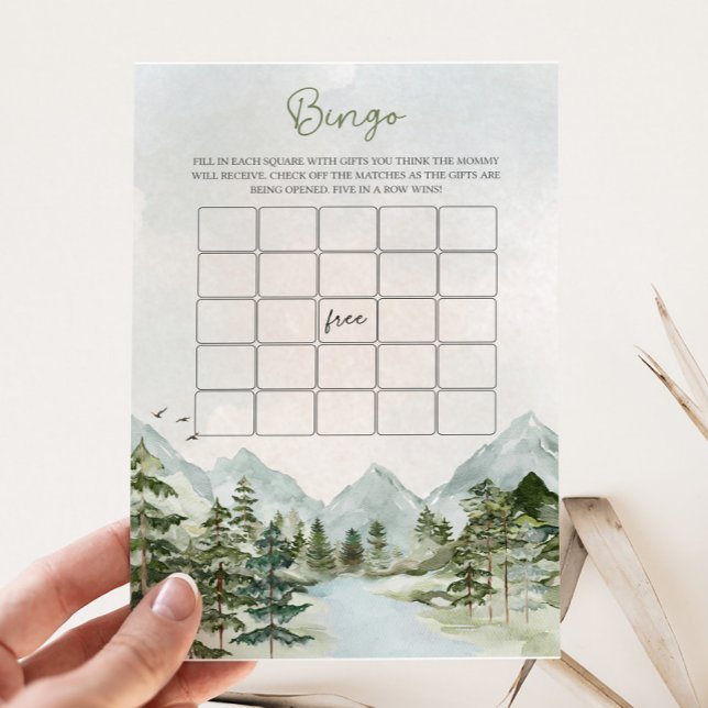 Laisser l'aventure commencer Baby shower Bingo Jeu (Let the Adventure Begin Baby Shower Bingo Game)