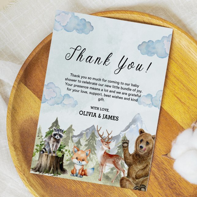 Laisser l'aventure commencer Baby shower Carte de  (Let the Adventure Begin Baby Shower Thank You Card )