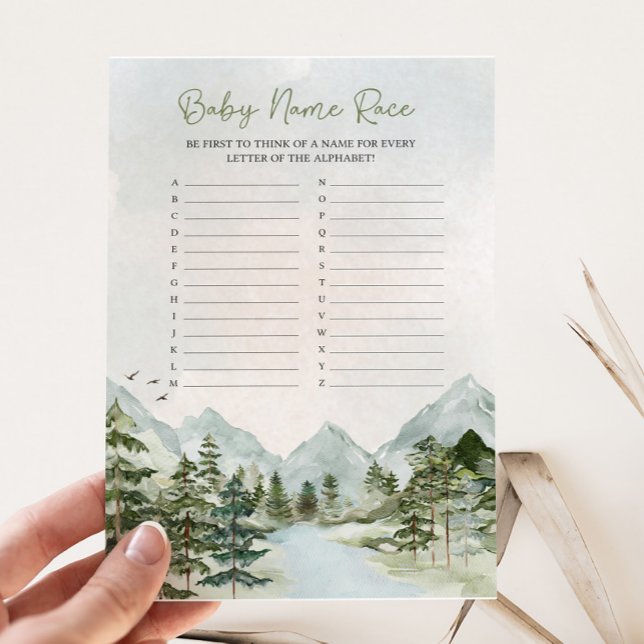 Laisser l'aventure commencer Baby shower Nom de co (Let the Adventure Begin Baby Shower Game)