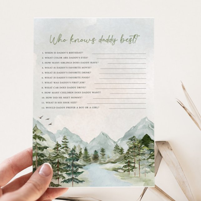 Laisser l'aventure commencer Baby shower Qui conna (Let the Adventure Begin Baby Shower Game)