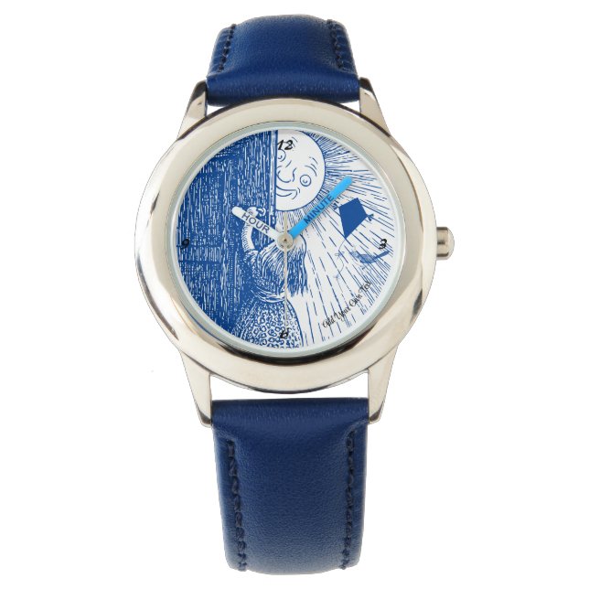 Laisser le soleil briller dans la montre bleue (devant)