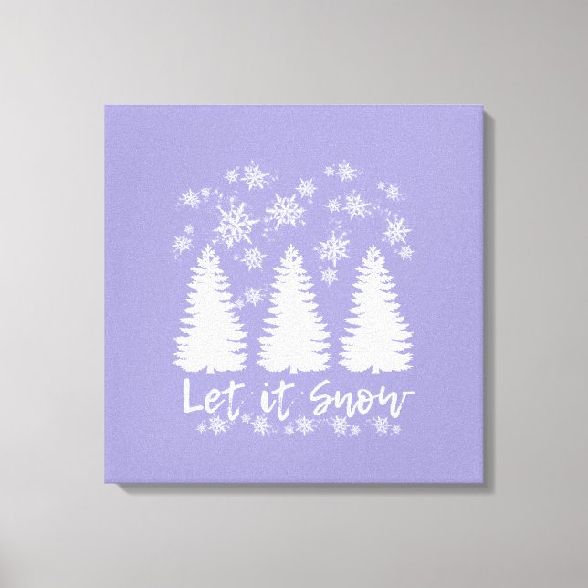 Laisser l'impression de toile étirée à la neige (Recto)