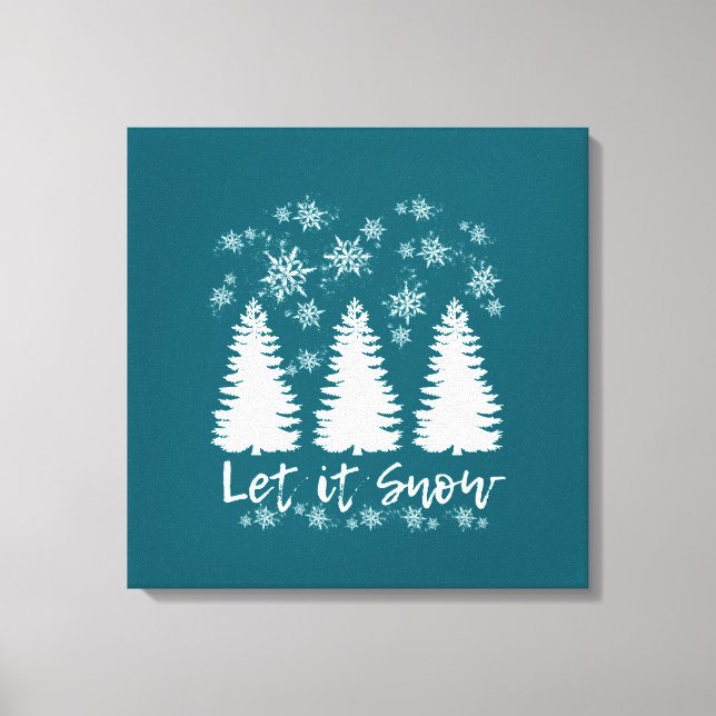 Laisser l'impression de toile étirée à la neige (Recto)