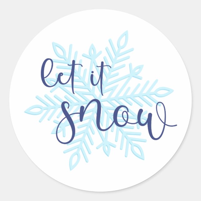 Laisser Neige Hiver Favoriser Stickers (Devant)