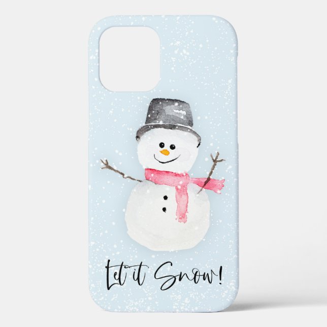 Laisser neiger bonhomme de neige coque iphone 12 (Verso)