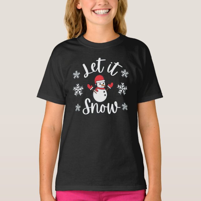 Laisser neiger hiver T-shirt Noël (Devant)