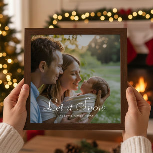 Laisser neiger la carte de Noël de la famille bril