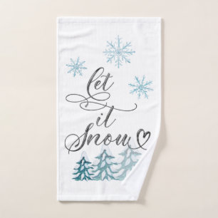 Laisser neiger l'élégante aquarelle de Noël art