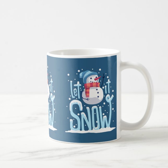 Laisser neiger Snowman café Mug (Droite)